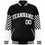 Custom Color Block Pattern Bomber Varsity Jacket Personalized Stitched Streetwear Baseball Jacket