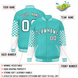 Custom Color Block Pattern Bomber Varsity Jacket Personalized Stitched Streetwear Baseball Jacket