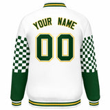 Custom Color Block Pattern Personalized Lightweight Bomber Varsity Jacket For Adults/Youth