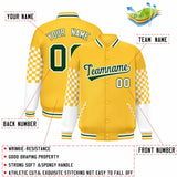 Custom Color Block Pattern Personalized Lightweight Bomber Varsity Jacket For Adults/Youth