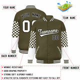 Custom Color Block Pattern Personalized Lightweight Bomber Varsity Jacket For Adults/Youth