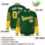 Custom Color Block Pattern Personalized Lightweight Bomber Varsity Jacket For Adults/Youth