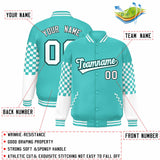 Custom Color Block Pattern Personalized Lightweight Bomber Varsity Jacket For Adults/Youth