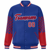 Custom Color Block Pattern Personalized College Unisex Bomber Varsity Training Baseball Jacket