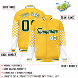 Custom Color Block Pattern Personalized College Unisex Bomber Varsity Training Baseball Jacket