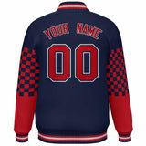 Custom Color Block Pattern Personalized College Unisex Bomber Varsity Training Baseball Jacket