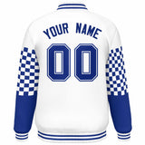 Custom Color Block Pattern Personalized College Unisex Bomber Varsity Training Baseball Jacket