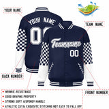 Custom Color Block Pattern Personalized College Unisex Bomber Varsity Training Baseball Jacket