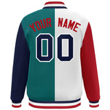 Custom Color Block Personalized Team Sportswear Bomber Full-Snap Jacket