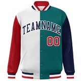 Custom Color Block Personalized Team Sportswear Bomber Full-Snap Jacket