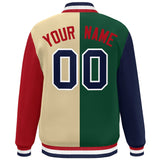 Custom Color Block Personalized Team Sportswear Bomber Full-Snap Jacket