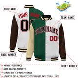 Custom Color Block Personalized Team Sportswear Bomber Full-Snap Jacket