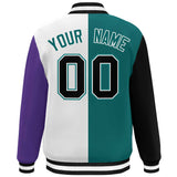 Custom Color Block Personalized Team Sportswear Bomber Full-Snap Jacket