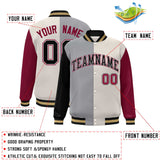 Custom Color Block Personalized Team Sportswear Bomber Full-Snap Jacket