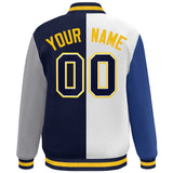 Custom Color Block Personalized Team Sportswear Bomber Full-Snap Jacket