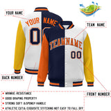 Custom Color Block Personalized Team Sportswear Bomber Full-Snap Jacket