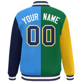 Custom Color Block Personalized Lightweight College Coat Full-Snap Baseball Jacket