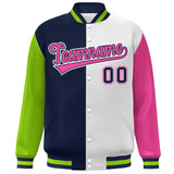 Custom Color Block Personalized Lightweight College Coat Full-Snap Baseball Jacket