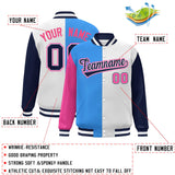 Custom Color Block Personalized Lightweight College Coat Full-Snap Baseball Jacket