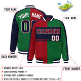 Custom Color Block Personalized Varsity Letterman Athletic Baseball Jacket