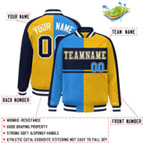 Custom Color Block Personalized Varsity Letterman Athletic Baseball Jacket