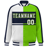 Custom Color Block Personalized Varsity Letterman Athletic Baseball Jacket