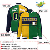 Custom Color Block Personalized Varsity Letterman Athletic Baseball Jacket