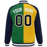 Custom Color Block Personalized Varsity Letterman Athletic Baseball Jacket