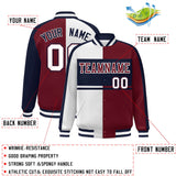 Custom Color Block Personalized Varsity Letterman Athletic Baseball Jacket