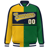 Custom Color Block Personalized Varsity Letterman Athletic Baseball Jacket