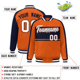 Custom Color Block Personalized Letterman Bomber Coat Full-Snap Jacket