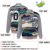 Custom Stitched Graffiti Pattern Jacket Casual Sweatshirt Letterman Bomber Coats Personalized Letter and Number