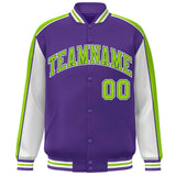 Custom Color Block Full-Snap Baseball Jacket Fashion Letterman Coat  For Men/Women