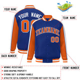 Custom Color Block Full-Snap Baseball Jacket Fashion Letterman Coat  For Men/Women