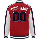 Custom Color Block Athletic College Letterman Bomber  Full-Snap Baseball Jacket