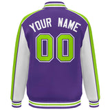 Custom Color Block Athletic College Letterman Bomber  Full-Snap Baseball Jacket