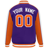 Custom Color Block Athletic College Letterman Bomber  Full-Snap Baseball Jacket