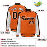 Custom Color Block Athletic College Letterman Bomber  Full-Snap Baseball Jacket