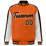 Custom Color Block Athletic College Letterman Bomber  Full-Snap Baseball Jacket