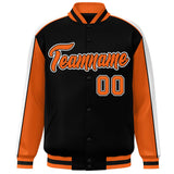 Custom Color Block Athletic College Letterman Bomber  Full-Snap Baseball Jacket