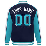 Custom Color Block Athletic Letterman Bomber Coat Full-Snap Baseball Jacket Big Size