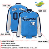 Custom Color Block Athletic Letterman Bomber Coat Full-Snap Baseball Jacket Big Size