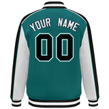 Custom Color Block Athletic Letterman Bomber Coat Full-Snap Baseball Jacket Big Size