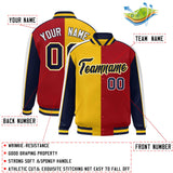 Custom Color Block Athletic Letterman Bomber Coat Full-Snap Baseball Jacket Big Size