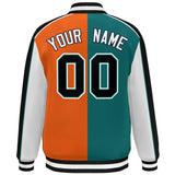 Custom Color Block Athletic Letterman Bomber Coat Full-Snap Baseball Jacket Big Size