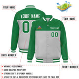 Custom Color Block Stitched Casual Sweatshirt Letterman Bomber Coats Personalized Letter And Number