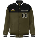 Custom Color Block Stitched Casual Sweatshirt Letterman Bomber Coats Personalized Letter And Number