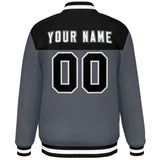 Custom Color Block Stitched Casual Sweatshirt Letterman Bomber Coats Personalized Letter And Number