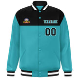 Custom Color Block Stitched Casual Sweatshirt Letterman Bomber Coats Personalized Letter And Number