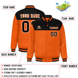 Custom Color Block Stitched Casual Sweatshirt Letterman Bomber Coats Personalized Letter And Number